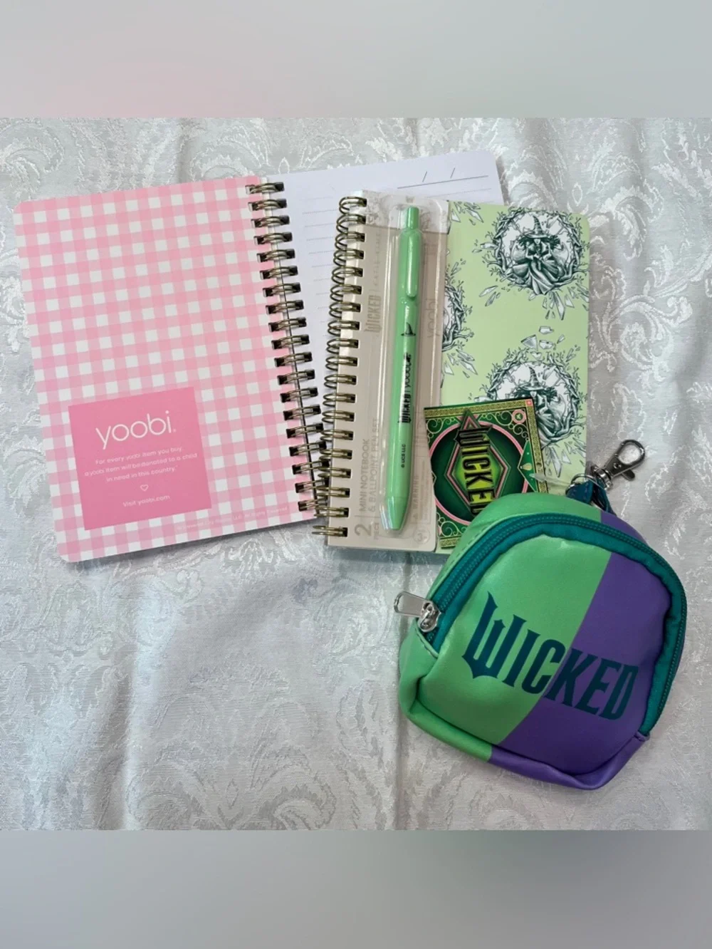 Wicked Mini Backpack Coin Purse Keychain + 2 Yoobi x Wicked Notebook & Pen Sets - Picture 7 of 7